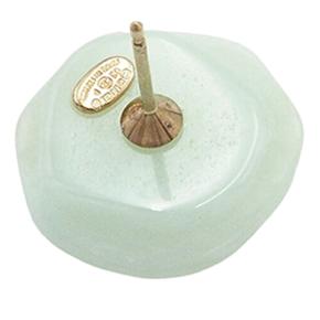 Chanel Green  Resin Gold Plated Camellia Push Back Earrings 4