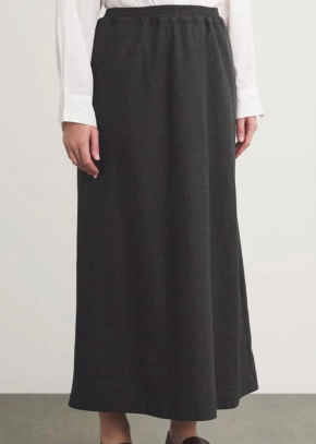 Eskandar Virgin Wool-Cashmere Midi Skirt 3