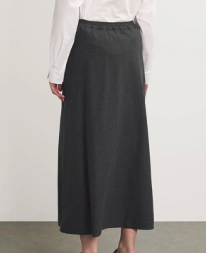 Eskandar Virgin Wool-Cashmere Midi Skirt 2