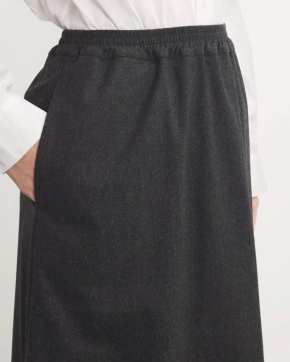 Eskandar Virgin Wool-Cashmere Midi Skirt 5