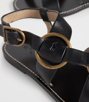 Polo Ralph Lauren Leather Double O-Ring Sandals 4