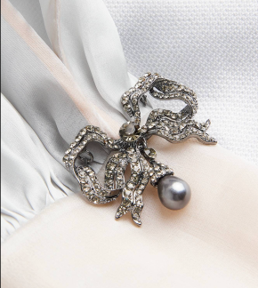 Alexis Mabille Piqué Organza-Sleeve Gown 6