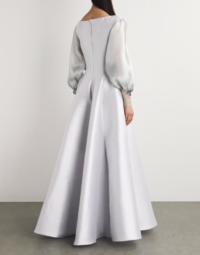 Alexis Mabille Piqué Organza-Sleeve Gown 2