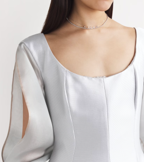 Alexis Mabille Piqué Organza-Sleeve Gown 3