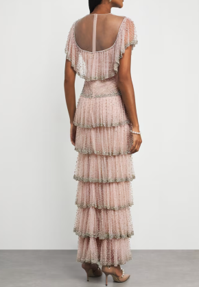 Costarellos Crystal Tiered Jesenia Gown 3