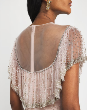 Costarellos Crystal Tiered Jesenia Gown 4