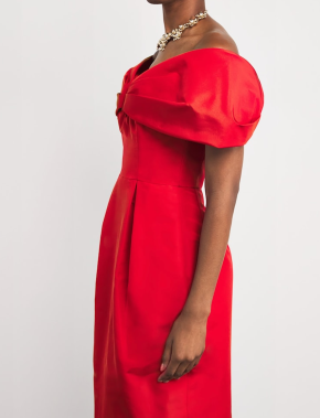 Carolina Herrera Off-Shoulder Column Dress 4