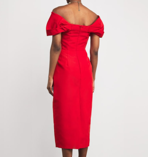 Carolina Herrera Off-Shoulder Column Dress 3