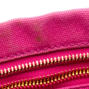 Prada Pink Canvas Canapa Studded Vernice Clutch 6