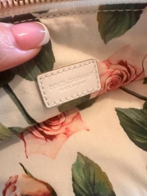 Dolce & Gabbana White Tropical Rose Pouch 6