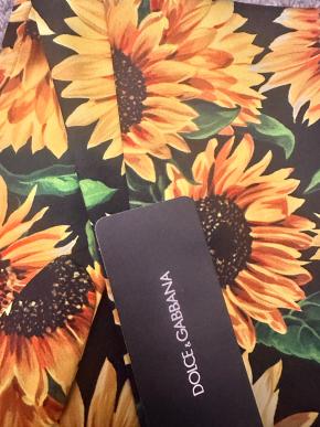 Dolce & Gabbana Sunflower Print Long Gloves 5