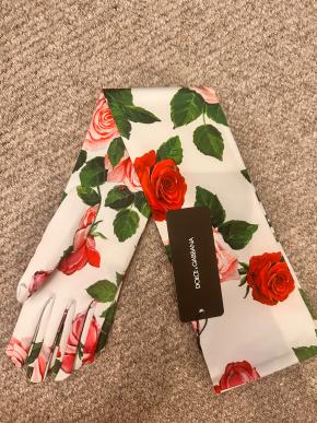 Dolce & Gabbana Floral Roses Elbow Gloves 4