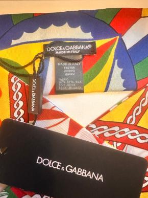 Dolce & Gabbana Floral Sicily Caretto Maiolica Twilly Scarf 5