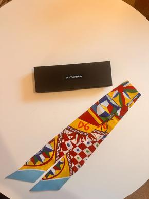 Dolce & Gabbana Floral Sicily Caretto Maiolica Twilly Scarf 4