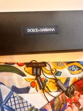 Dolce & Gabbana Floral Sicily Caretto Maiolica Twilly Scarf 4