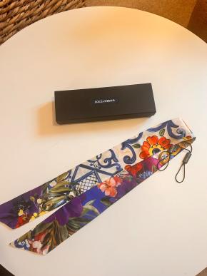 Dolce & Gabbana Floral Sicily Caretto Maiolica Twilly Scarf 3