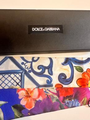 Dolce & Gabbana Floral Sicily Caretto Maiolica Twilly Scarf 5