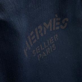 Hermes Navy Toile Aline Grooming Bag 5