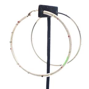 Chanel Acrylic Crystal Hoop Earrings 2