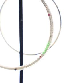 Chanel Acrylic Crystal Hoop Earrings 5