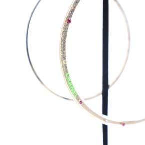 Chanel Acrylic Crystal Hoop Earrings 6