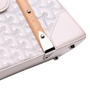 Goyard Coated Canvas White Goyardine Saigon Structured PM 8