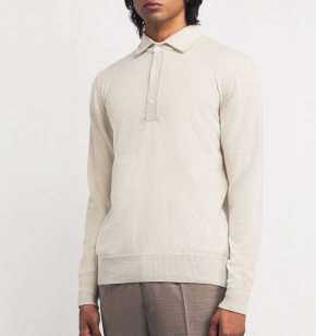 Lardini Cashmere Long-Sleeve Polo Shirt 3