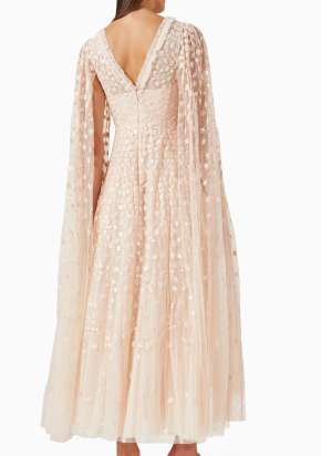 Needle & Thread Clover Cape-Sleeve Gown 3