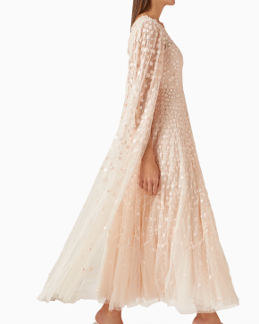 Needle & Thread Clover Cape-Sleeve Gown 2