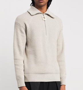 JW Anderson Knitted Stripe Half-Zip Sweater 2
