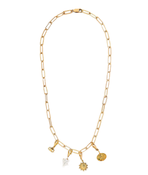 Hermina Athens Plated Viktor Charm Necklace 2