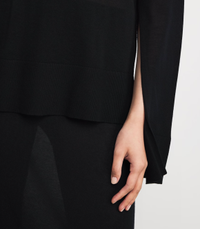 Toteme Semi-Sheer Split-Sleeve Rollneck Top 4