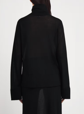Toteme Semi-Sheer Split-Sleeve Rollneck Top 2