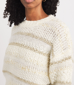 Frame Cropped Stripe Sweater 5