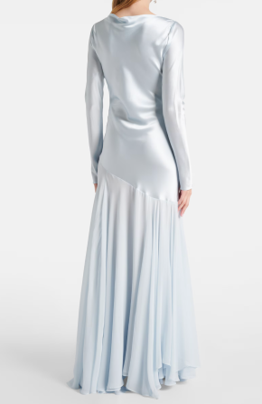 Tove Cordelia Silk Satin And Chiffon Gown 4