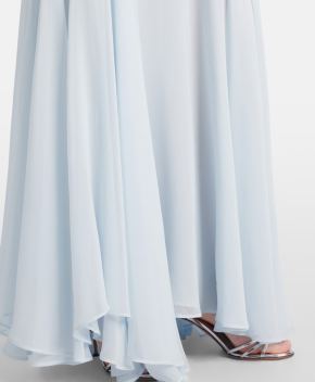 Tove Cordelia Silk Satin And Chiffon Gown 3