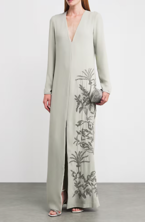 Costarellos Crepe Vita Column Maxi Dress 4