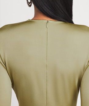 Victoria Beckham Long-Sleeve V-Neck Gown 4