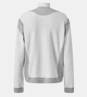 Maison Margiela Grey Cotton Four Stitch Reversed Polo Jumper 3