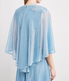 Talbot Runhof Tulle Cape-Detail Gown 3