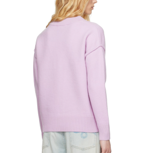 Ami Paris Purple Wool Ami de Coeur Cardigan 5