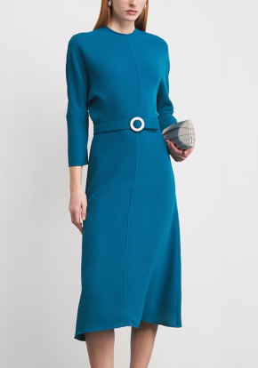 Edeline Lee Jacquard Belted Anna Midi Dress 2