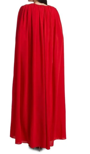 Alice + Olivia Women's Red Zenaida Maxi Cape Dress 2