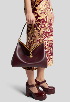 Etro Brown Leather Hobo Vela Bag 5