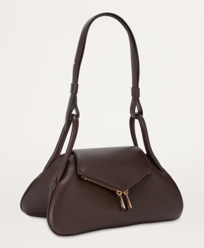 Amina Muaddi Leather Gemini Shoulder Bag 3