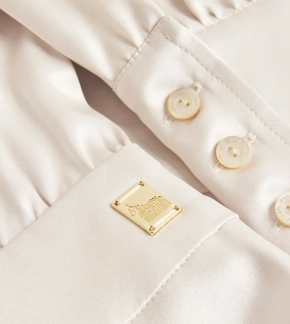 Colombo Beige Silk Midi Dress 4