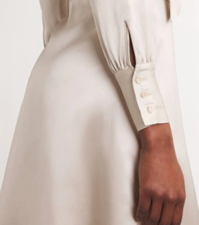 Colombo Beige Silk Midi Dress 3