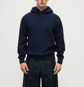 Johnstons Of Elgin  Dark Navy Cashmere Hoodie 3