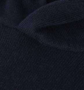 Johnstons Of Elgin  Dark Navy Cashmere Hoodie 5