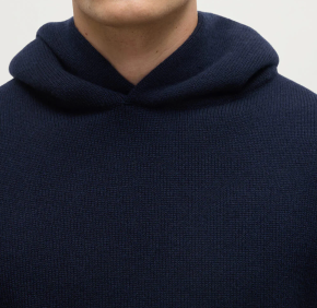 Johnstons Of Elgin  Dark Navy Cashmere Hoodie 4